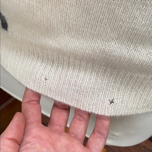 Vintage 80s William Kasper California Flower Cashmere Sweater - Picture 4 of 5